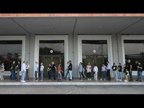 Panamanians queue in the capital to cast their votes