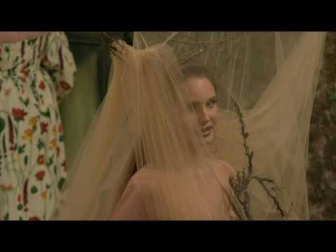Lana Del Rey in a dress enveloped in twigs at 2024 Met Gala