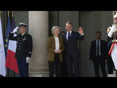 France's Macron receives Ursula von der Leyen at the Elysee