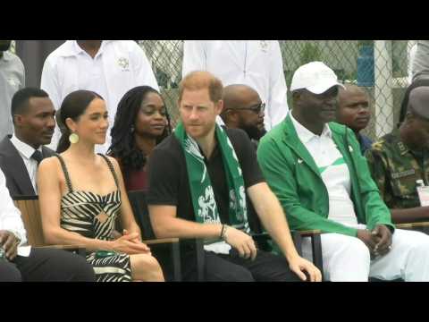 Prince Harry plays volleyball with veterans in Nigeria to promote Invictus