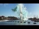 Marseille célèbre l'arrivée de la flamme Olympique