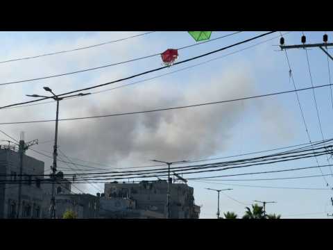 Smoke over Rafah after airstrike