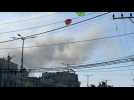Smoke over Rafah after airstrike