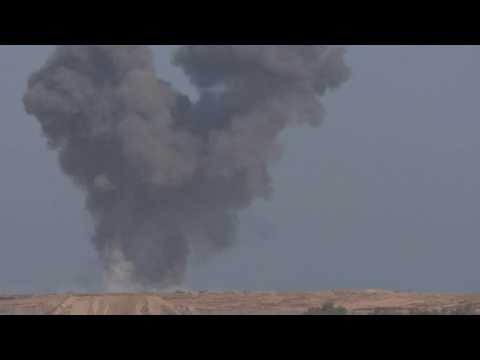 Smoke rises over Gaza's Rafah after strikes