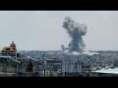 Smoke billows over Rafah following Israeli strikes