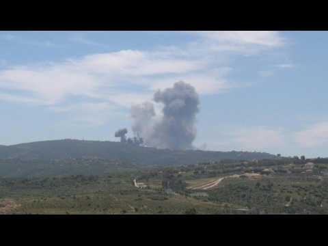 Smoke billows after Israeli strike on southern Lebanon