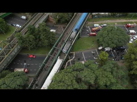 Aerial images after train crash in Argentina that left at least 30 injured