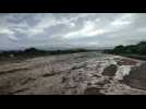 Images of a flooded area in northeastern Afghanistan