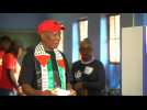 S.Africa opposition EFF party leader Malema votes in election