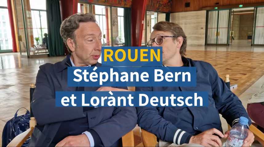 Vidéos : Stéphane Bern et Lorànt Deutsch en tournage à Rouen - Paris