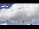 VIDEO. 80e D-Day : les parachutistes sautent au dessus de la batterie d'Azeville