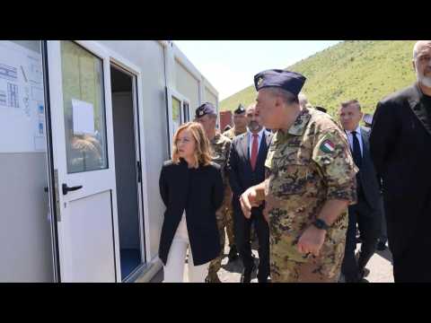 Italy's Meloni visits migrant centre in Albania