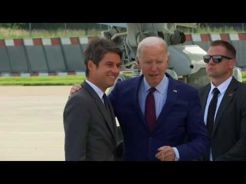 President Biden arrives in France to take part in D-Day commemorations