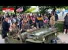 80e D-Day. Défilé de véhicules militaires dans les rues de Sainte-Mère-Église