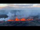 Aerial footage of Hawaii’s Kilauea erupting