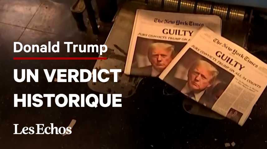 Illustration pour la vidéo Reconnu coupable au pénal, Donald Trump dénonce un « procès truqué » 