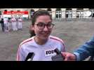 Maële Biré-Heslouis, championne de marche de Saint-Lô, émue après le relais de la flamme olympique