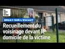 Bruay-sur-Escaut : recueillement du voisinage devant le domicile de la victime