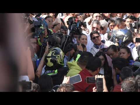 Mexico presidential Claudia Sheinbaum hopefull arrives at polling station