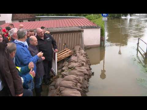 Scholz visits German flood region