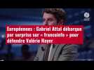 VIDÉO. Européennes : Gabriel Attal débarque par surprise sur franceinfo pour défendre Valé