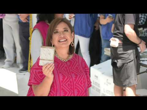 Opposition presidential candidate Xochitl Galvez casts her vote