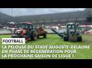 Revivez en vidéo le scalpage de la pelouse du stade Auguste-Delaune à Reims