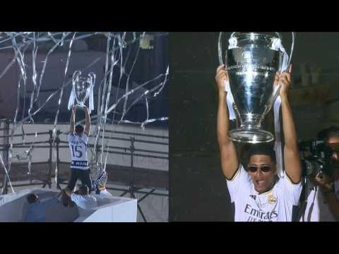 Real Madrid celebrate their 15th Champions League title in front of thousands of fans