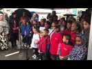 A Haveluy, les enfants chantent la Marseillaise devant François Hollande