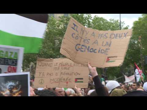 Demonstration in support of Gaza gets underway in Paris