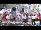 Tunisie : manifestation de journalistes à Tunis en soutien à Mourad Zeghidi et Borhen Bsaies