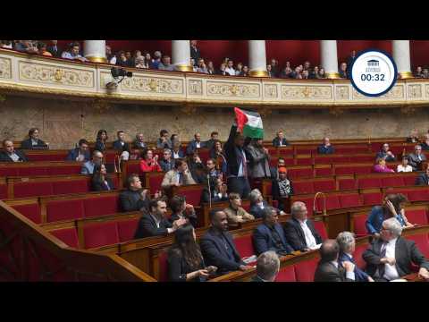 French parliament session suspended as LFI MP raises a Palestinian flag