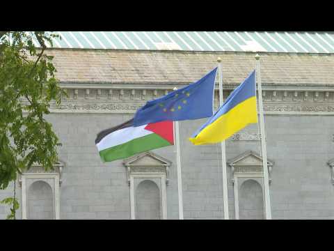 Palestinian flag raised outside Irish parliament