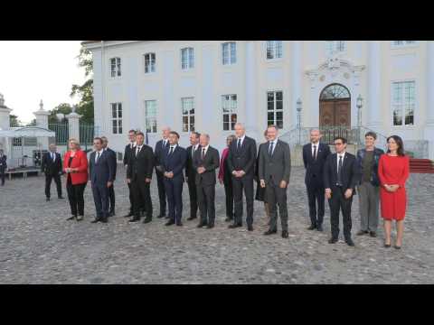 Group photo during French President Macron's state visit to Germany