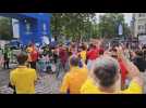 Euro 2024 : Premières images d'ambiance des supporters belges devant la fanzone à Cologne