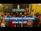 Le Havre. Des collégiens chantent pour les Jeux Olympiques