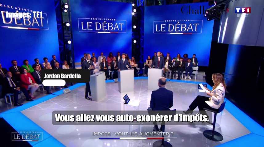 Législatives: les moments forts du débat Attal, Bardella et Bompard sur TF1