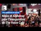 Nikos et Alphonse à Aushopping de V2 pour l'inauguration de The Voice Café
