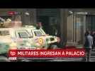 Bolivia: Armored military vehicle rams door of presidential palace