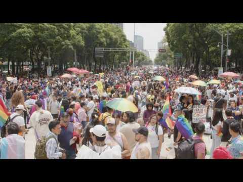 Thousands gather for Mexico City pride parade