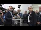French far-right leader Marine Le Pen votes in the general elections