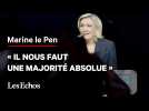 Législatives : Marine le Pen appelle à donner au RN une majorité absolue au 2nd tour