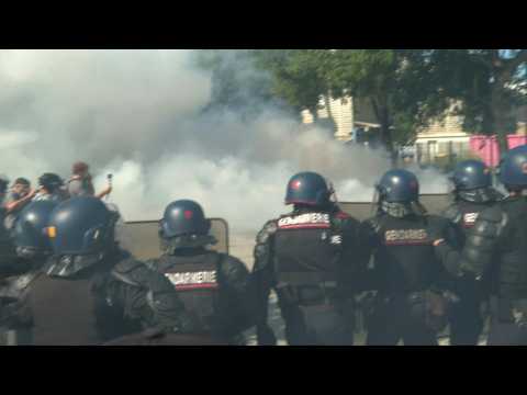 French police disperse 'megabasin' protestors with tear gas