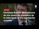 VIDÉO. Christian Estrosi démissionne de son poste de président de la métropole et s'y représente aus