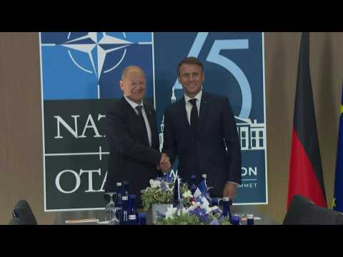 Macron, Scholz meet on sidelines of NATO Summit