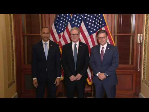 US Speaker and Minority Leader meet UK PM Keir Starmer on Capitol Hill