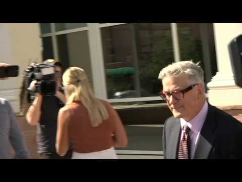 Alec Baldwin leaves court after first day of manslaughter trial