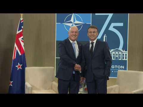 France's Macron meets New Zealand PM at NATO Summit