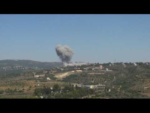 Smoke billows following Israeli strikes on south Lebanon