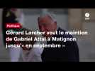 VIDÉO. Gérard Larcher veut le maintien de Gabriel Attal à Matignon jusqu'« en septembre 